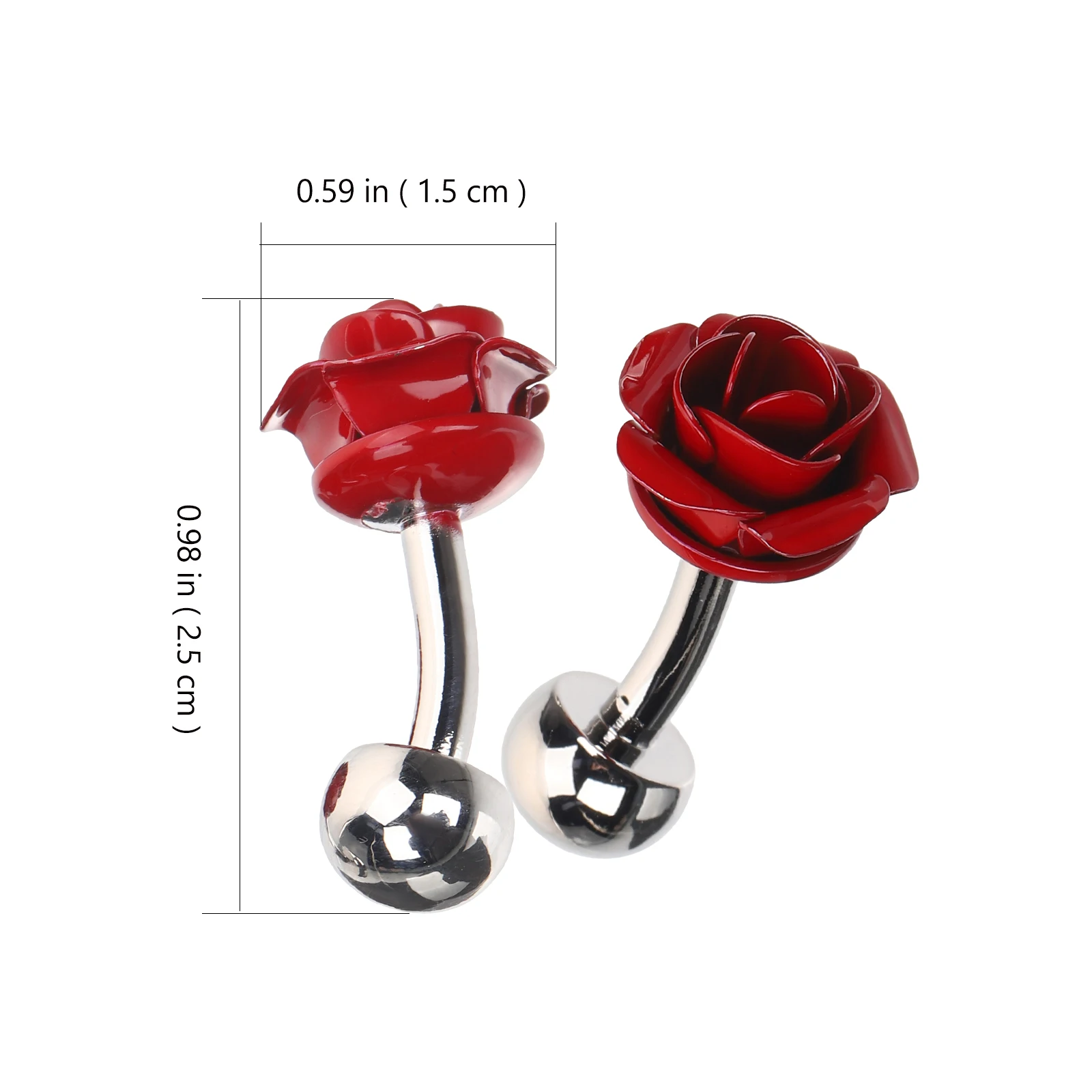 2pcs Rose Cufflinks Premium Metal Suit Cufflinks For Men Women Smooth Lightweight Business Wedding Gift Flower Fashion Accessory
2pcs Rose Cufflinks Premium Metal Suit Cufflinks For Men Women Smooth Lightweight Business Wedding Gift Flower Fashion Accessory