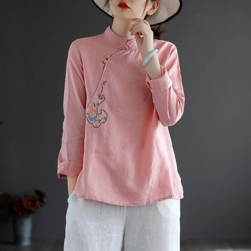 2023 traditional chinese vintage qipao blouse national flower embroidery cotton linen blouse oriental retro qipao zen blouse
2023 traditional chinese vintage qipao blouse national flower embroidery cotton linen blouse oriental retro qipao zen blouse