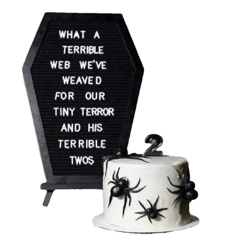 Black Felt Coffin Shaped Letter Board Gothic Decoration Message Scary And Creepy Gift With Ghost Board For Halloween Decor
Black Felt Coffin Shaped Letter Board Gothic Decoration Message Scary And Creepy Gift With Ghost Board For Halloween Decor