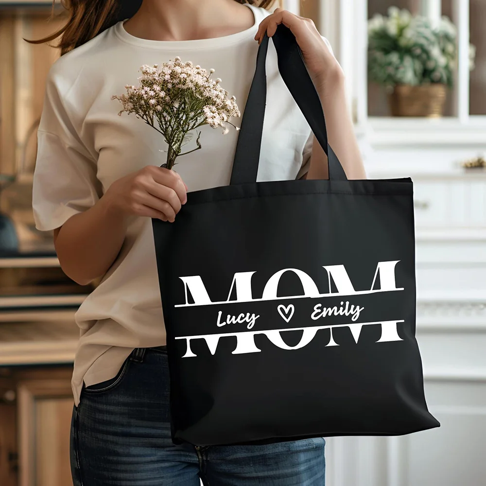 Foldable Canvas Tote Bag Custom Mom And Children Names Personalized Handbag For Mothers Day Travel Storage Present
Foldable Canvas Tote Bag Custom Mom And Children Names Personalized Handbag For Mothers Day Travel Storage Present