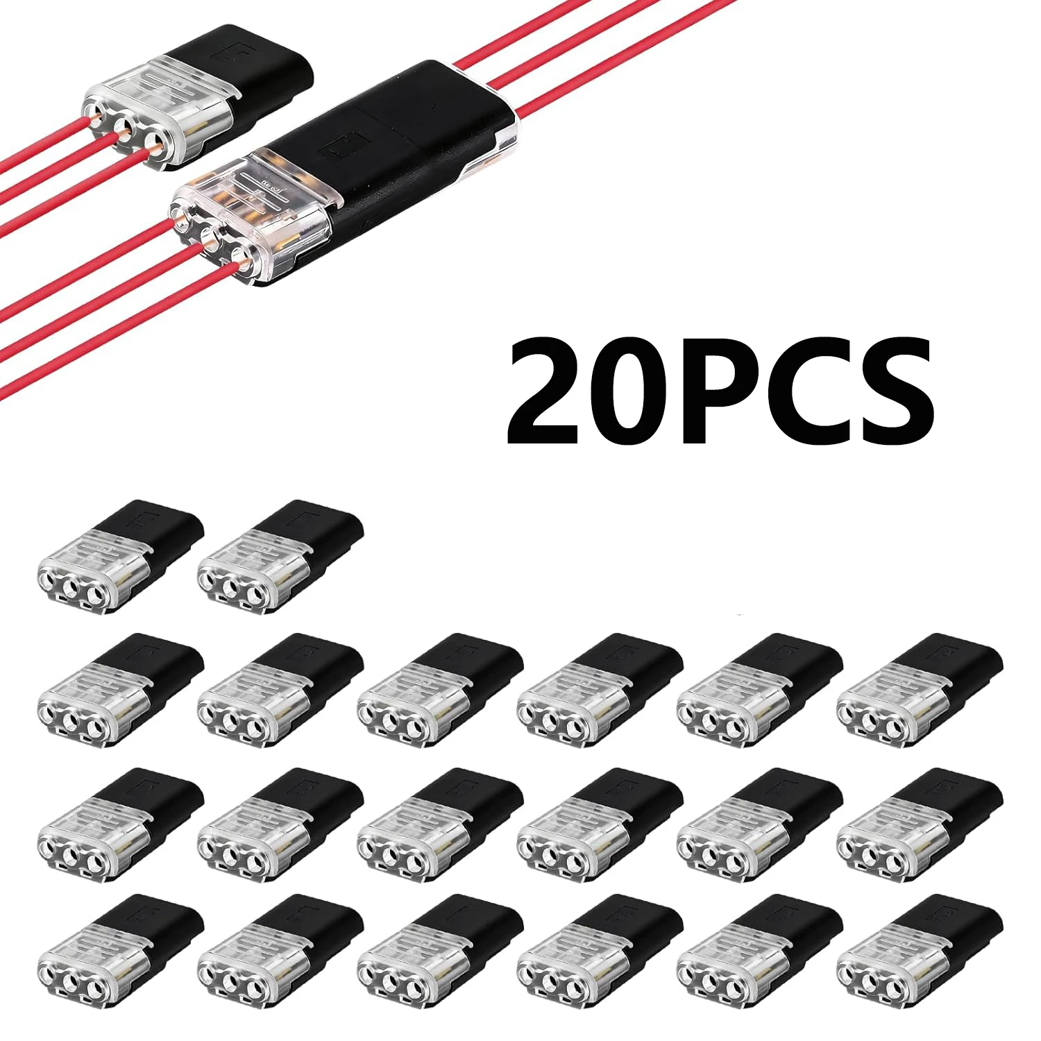20pcs LED Welding Free and Stripping Free Wiring Terminal D3 Plug-in Type Quick Connector with Three Wire for Mutual Insertion
20pcs LED Welding Free and Stripping Free Wiring Terminal D3 Plug-in Type Quick Connector with Three Wire for Mutual Insertion
