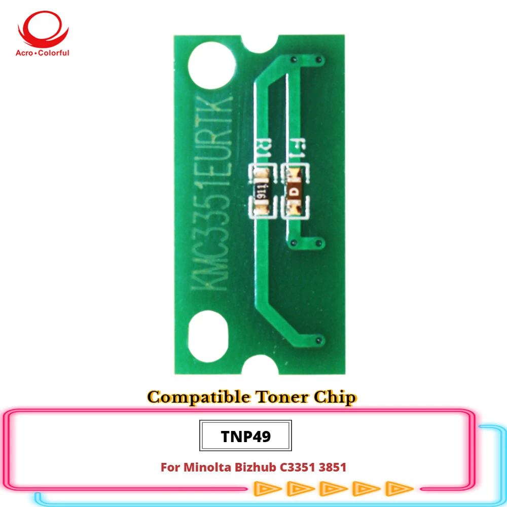 TNP49 A95W150 A95W430 A95W350 A95W230 Toner Chip For Minolta Bizhub C3351 3851 Copier Laser Printer Cartridge Reset Chip
TNP49 A95W150 A95W430 A95W350 A95W230 Toner Chip For Minolta Bizhub C3351 3851 Copier Laser Printer Cartridge Reset Chip
