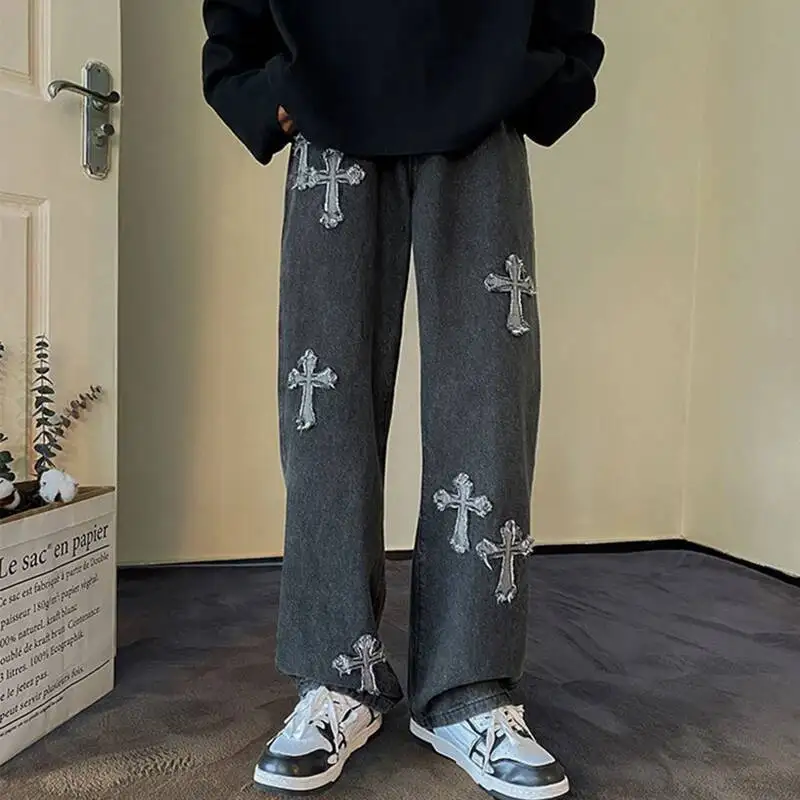 Men S Baggy Jeans Fashion Loose Straight Jean Retro Cross Print Trousers Hip Hop Pants Summer Male Streetwear Y K Clothings
Men S Baggy Jeans Fashion Loose Straight Jean Retro Cross Print Trousers Hip Hop Pants Summer Male Streetwear Y K Clothings