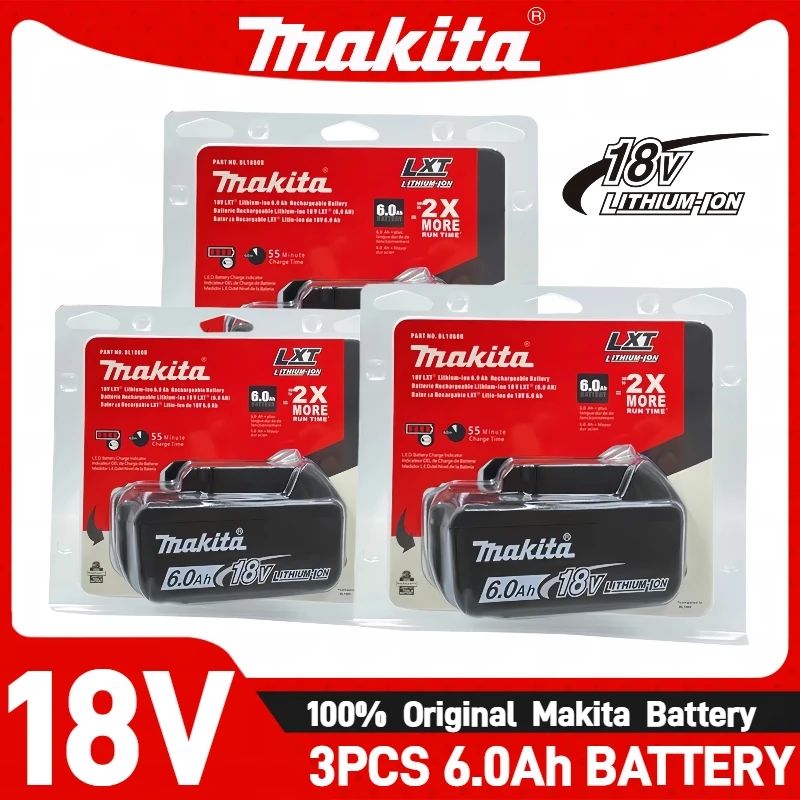 100% original Makita 18V battery, 6.0Ah lithium-ion battery, Makita DGA504 DTW700 DHP487 DTD173 DJV182 Makita 18V tool battery
100% original Makita 18V battery, 6.0Ah lithium-ion battery, Makita DGA504 DTW700 DHP487 DTD173 DJV182 Makita 18V tool battery