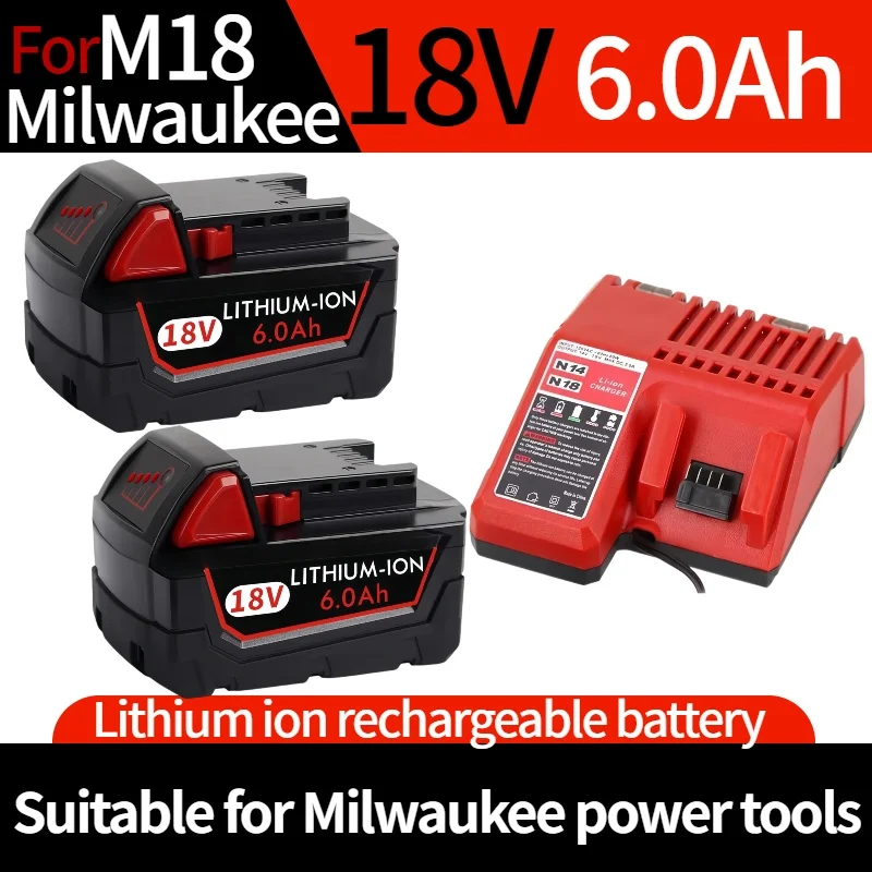 For Milwaukee M18 18V 6000mAh 18650Lithium Replacement Battery⚡For Milwaukee 48-11-1860 48-11-1850 48-11-1840 Tool Battery
For Milwaukee M18 18V 6000mAh 18650Lithium Replacement Battery⚡For Milwaukee 48-11-1860 48-11-1850 48-11-1840 Tool Battery