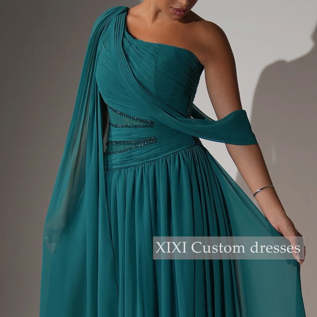 XIXI فساتين سهرة Dark Green One-Shoulder Zipper Up Ruffle Chiffon Floor-Length Wedding Party Dress Vestidos De Festa Evening Dre
XIXI فساتين سهرة Dark Green One-Shoulder Zipper Up Ruffle Chiffon Floor-Length Wedding Party Dress Vestidos De Festa Evening Dre