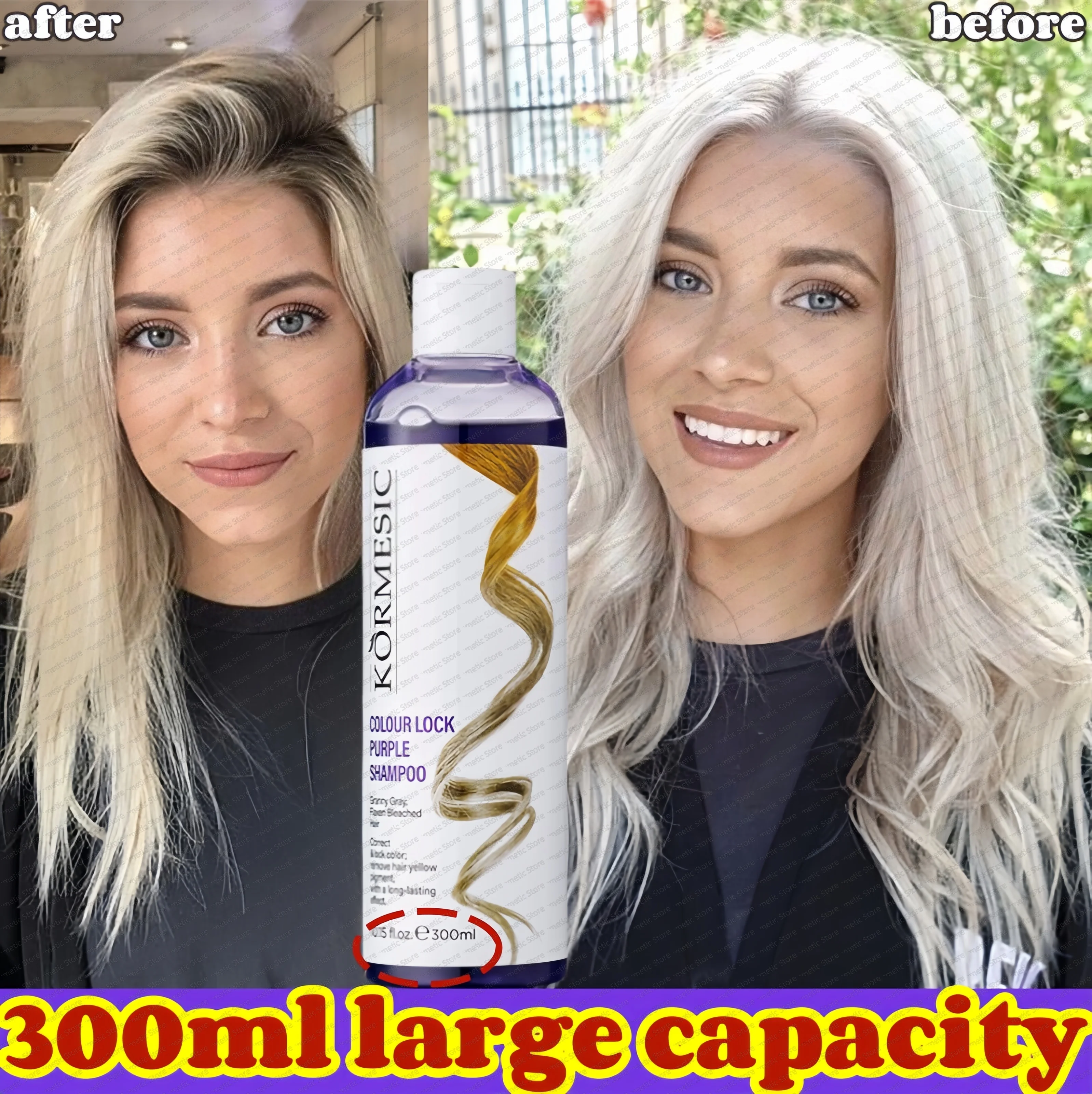 Professional Purple Shampoo Professional Yellow Removal Post Dyeing Gray Hair Care Bleached Highlighted Shampoo Revitalize 300ml
Professional Purple Shampoo Professional Yellow Removal Post Dyeing Gray Hair Care Bleached Highlighted Shampoo Revitalize 300ml