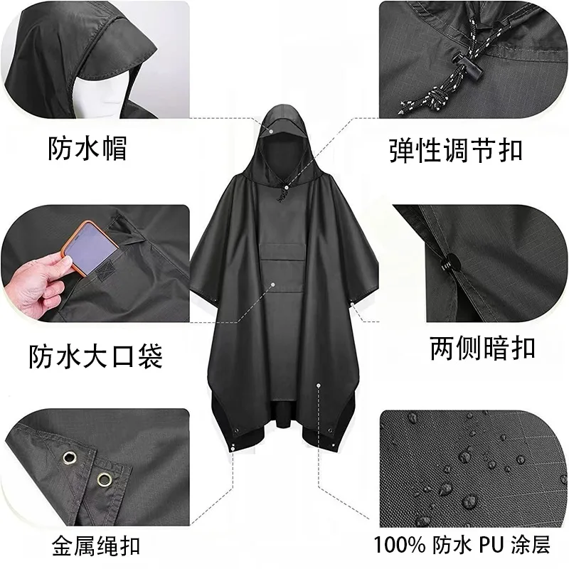 Women Waterproof Poncho Men Black Bicycle Camping Waterproof Rainwear Suit High Quality EVA Unisex Raincoat Thickened Raincoat
Women Waterproof Poncho Men Black Bicycle Camping Waterproof Rainwear Suit High Quality EVA Unisex Raincoat Thickened Raincoat