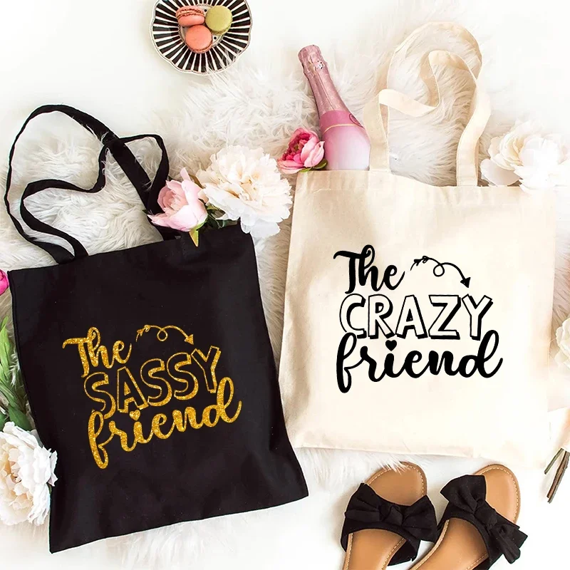 Одинаковая большая сумка Bestie, забавная холщовая сумка для покупок Crazy Firend, сумки для покупок, женские сумки для девичника, сумки-тоут
Одинаковая большая сумка Bestie, забавная холщовая сумка для покупок Crazy Firend, сумки для покупок, женские сумки для девичника, сумки-тоут