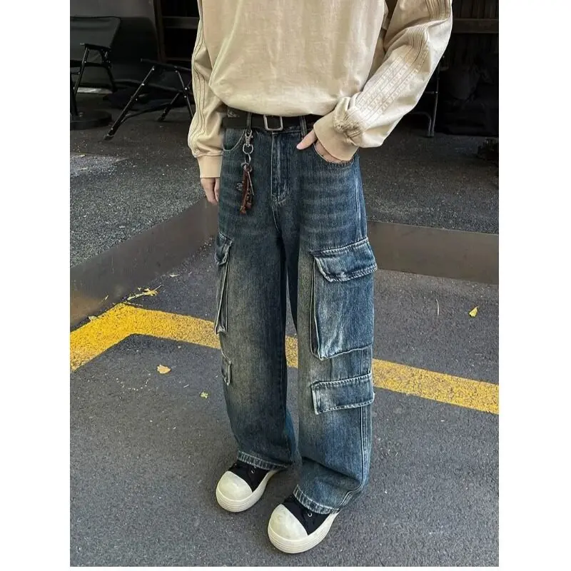 New High Street Cargo jeans men Gothic Punk Dark Trousers Harajuku Retro Baggy Jeans Men Street Fashion Straight Leg Pants
New High Street Cargo jeans men Gothic Punk Dark Trousers Harajuku Retro Baggy Jeans Men Street Fashion Straight Leg Pants