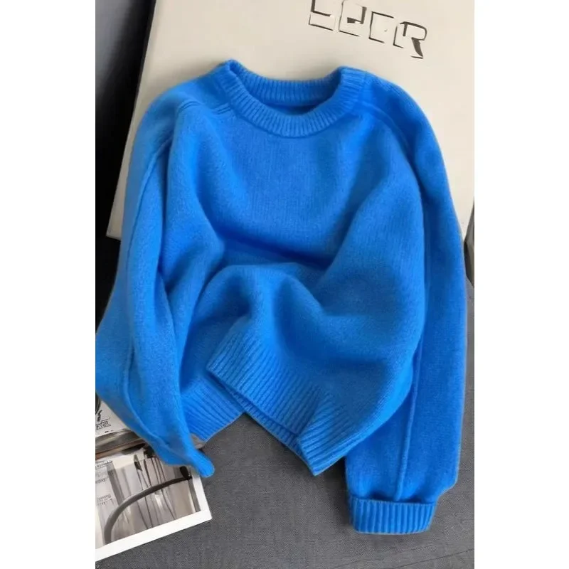 Lazy Style Klein Blue Round Neck Inner Wear 2025 Spring New Fashion Temperament Long Sleeve Knitted Sweater Pullover
Lazy Style Klein Blue Round Neck Inner Wear 2025 Spring New Fashion Temperament Long Sleeve Knitted Sweater Pullover