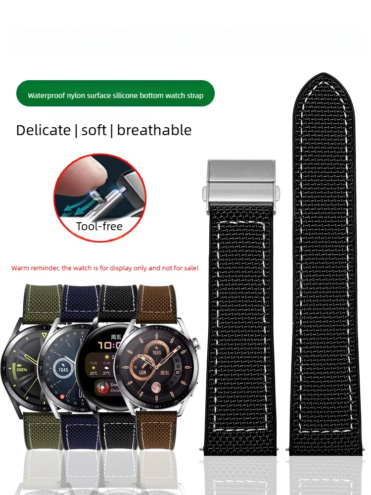 Nylon silicone braided strap for Huawei watch3 4pro Extraordinary Master GT3 4 5 6 quick release bracelet
Nylon silicone braided strap for Huawei watch3 4pro Extraordinary Master GT3 4 5 6 quick release bracelet