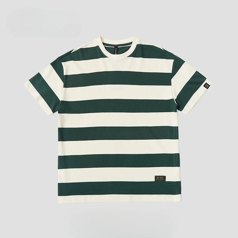 Short-Sleeved T-shirt Round Neck Couple's Striped Color Matching Spring and Summer Casual Loose Washed Cotton Breathable Fashion
Short-Sleeved T-shirt Round Neck Couple's Striped Color Matching Spring and Summer Casual Loose Washed Cotton Breathable Fashion