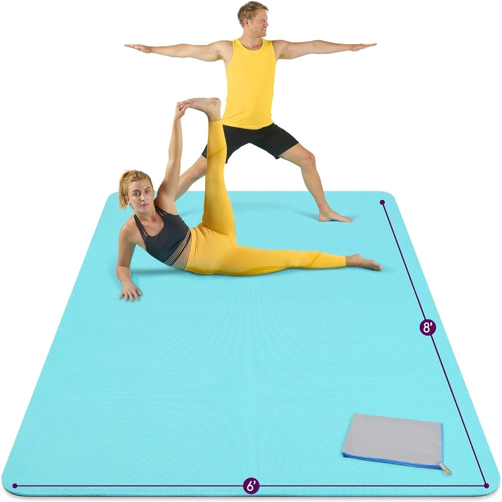 Large Yoga Mat 8'x6'x8mm Extra Thick, Durable, Eco-Friendly, Barefoot Exercise and Premium Fitness Home Gym Flooring Mat
Large Yoga Mat 8'x6'x8mm Extra Thick, Durable, Eco-Friendly, Barefoot Exercise and Premium Fitness Home Gym Flooring Mat