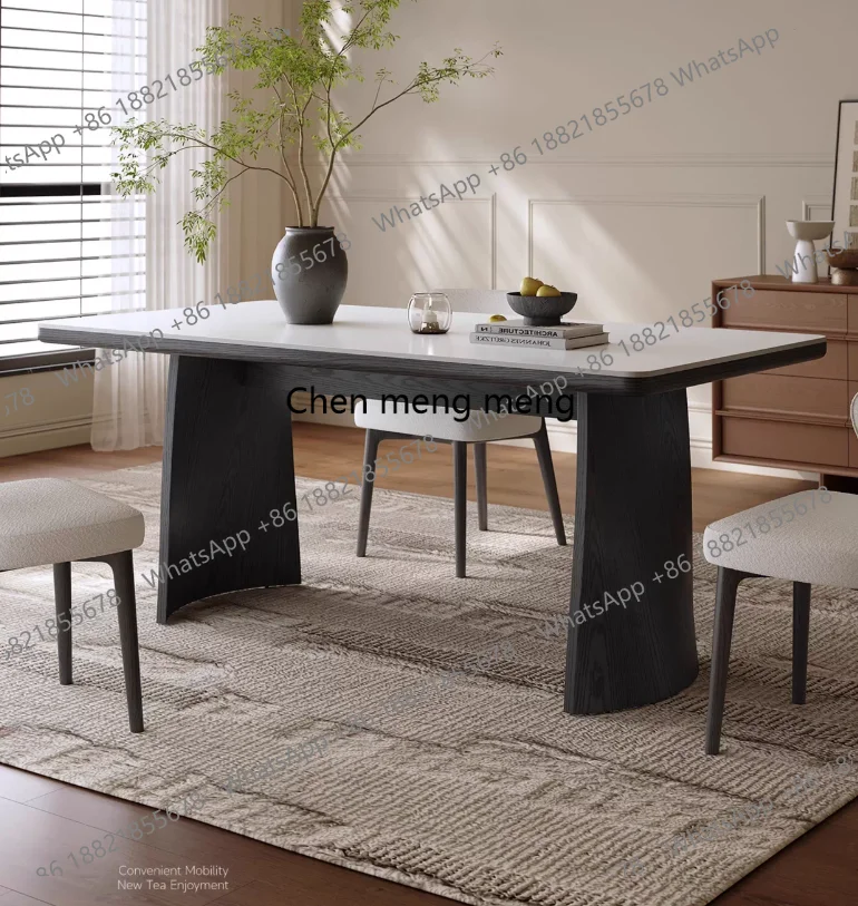 French retro solid wood dining table light luxury modern simple home small apartment slate rectangular dining table and chairs
French retro solid wood dining table light luxury modern simple home small apartment slate rectangular dining table and chairs