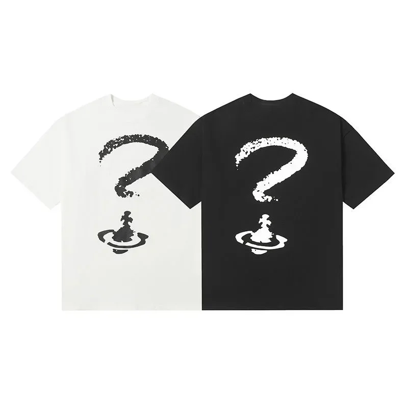 European Summer Trend Question Mark Clear Print Men's and Women's Loose Comfortable High Street Pure Cotton Breathable T-shirt
European Summer Trend Question Mark Clear Print Men's and Women's Loose Comfortable High Street Pure Cotton Breathable T-shirt
