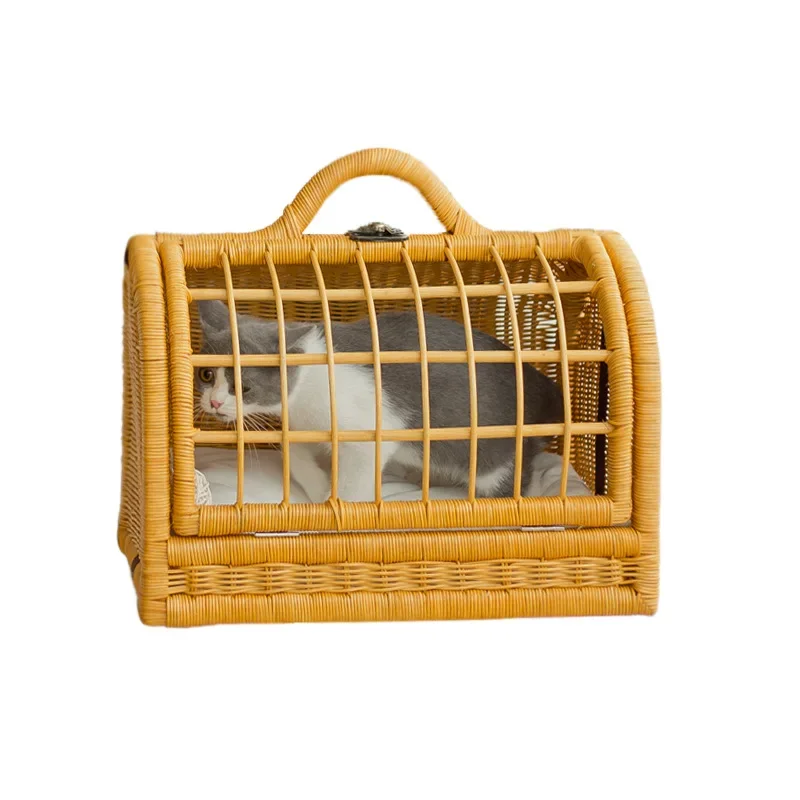Pet supplies portable bag for outdoor use, rattan woven breathable one shoulder backpack, cat backpack, large capacity cat carry
Pet supplies portable bag for outdoor use, rattan woven breathable one shoulder backpack, cat backpack, large capacity cat carry