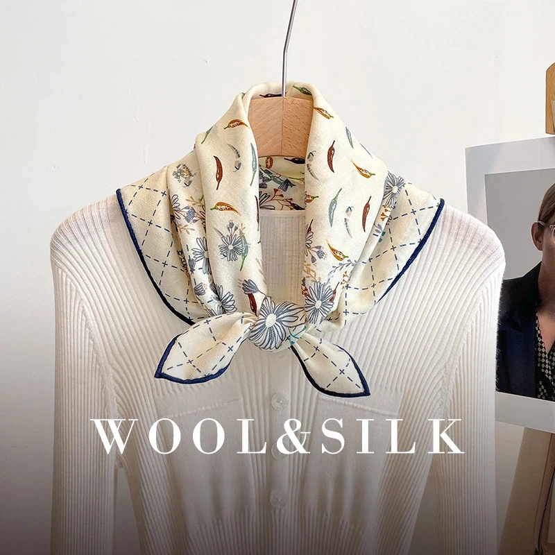 70% Wool 30% Silk Scarf for Women Chic White Plaid Floral Square Scarf Ladies Designer Winter Accessories Birthday Gifts
70% Wool 30% Silk Scarf for Women Chic White Plaid Floral Square Scarf Ladies Designer Winter Accessories Birthday Gifts