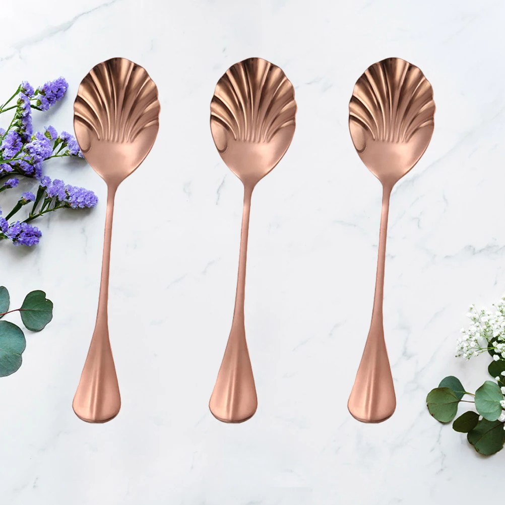 3 Pcs Shell Spoon Coffee for Mixing Polished Dessert Shaped Stirring Spoons Scoops Stainless Steel Mini
3 Pcs Shell Spoon Coffee for Mixing Polished Dessert Shaped Stirring Spoons Scoops Stainless Steel Mini