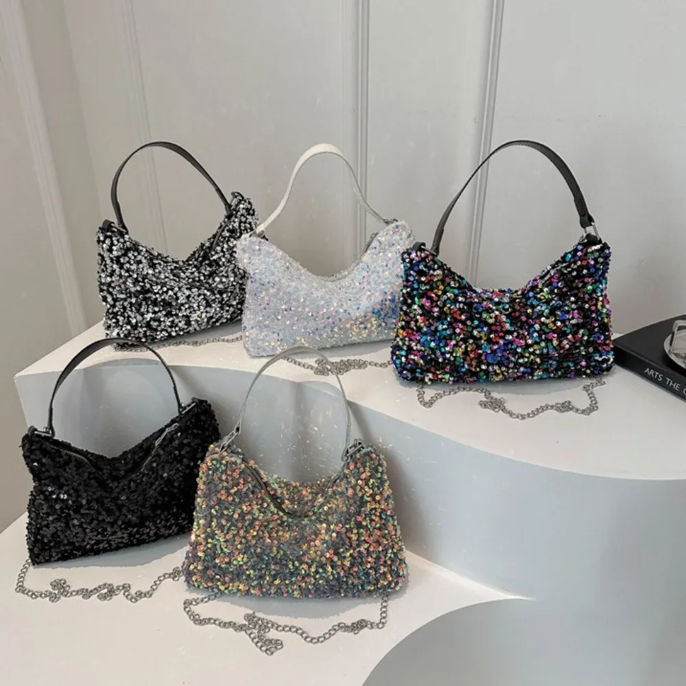 Sequins Crossbody Shoulder Bags PU Leather Chain Square Underarm Bag Simple Fashion Evening Dress Accessories
Sequins Crossbody Shoulder Bags PU Leather Chain Square Underarm Bag Simple Fashion Evening Dress Accessories