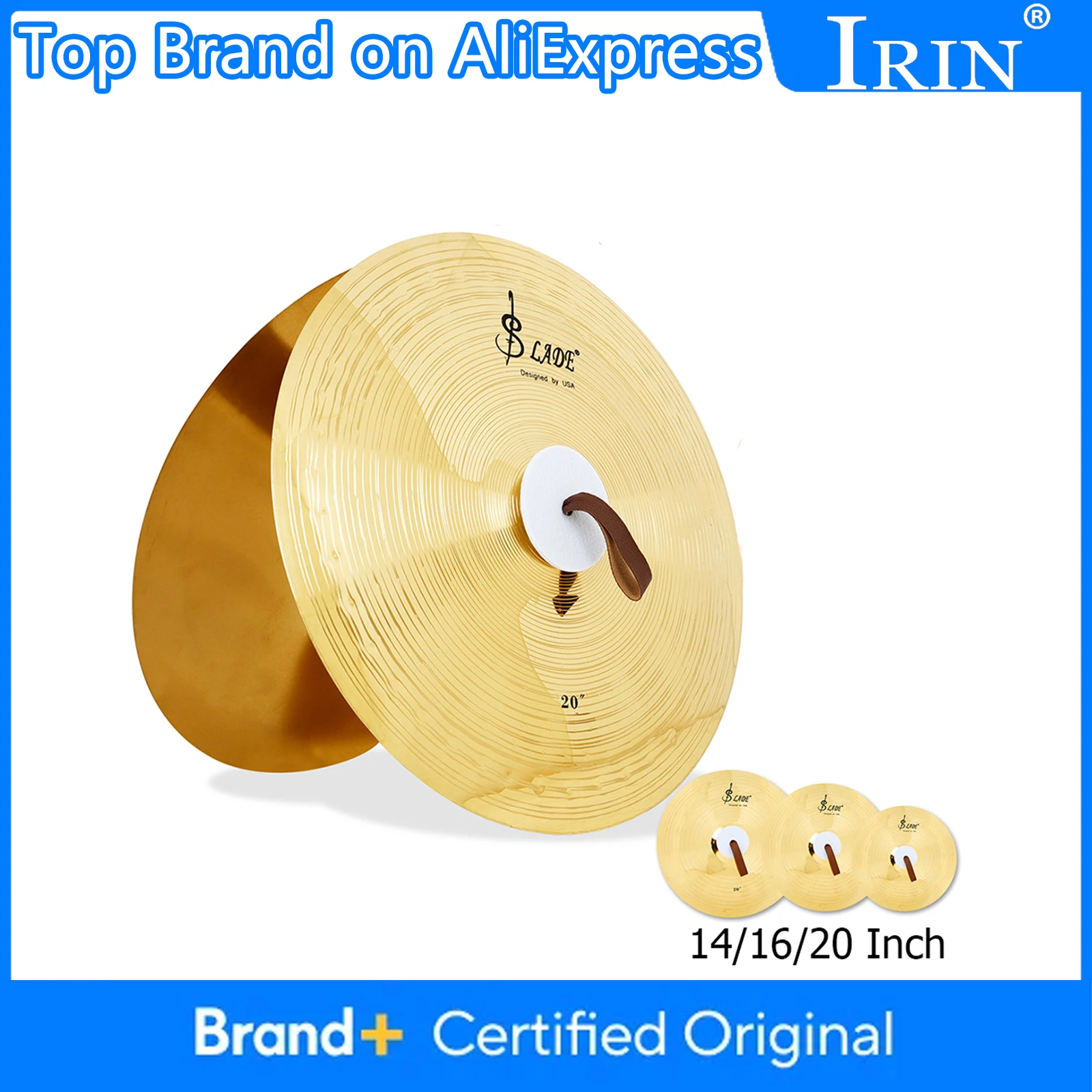 SLADE 1 пара медных тарелок, ручной ударный инструмент, 14/16/20 дюймов, традиционный китайский гонг для сценической вечеринки, музыкальные игрушки
SLADE 1 пара медных тарелок, ручной ударный инструмент, 14/16/20 дюймов, традиционный китайский гонг для сценической вечеринки, музыкальные игрушки