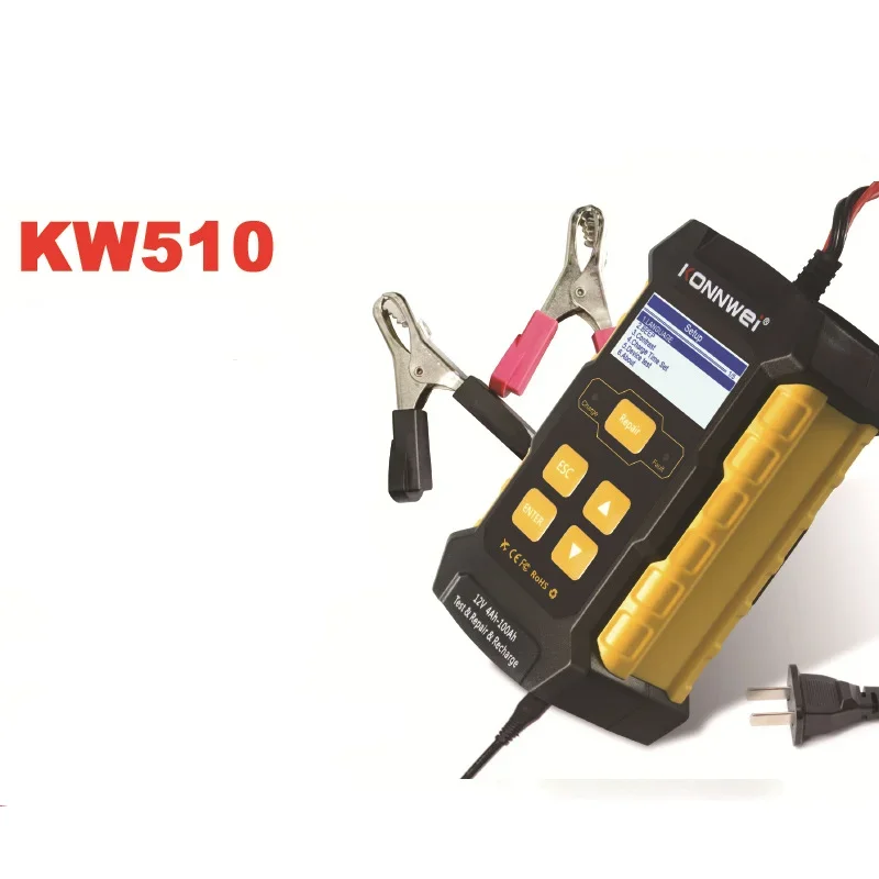 26 Durable KOWWEI KW510 Full Automatic 12V Car Battery Tester Pulse Repair 5A Battery Chargers Wet Dry AGM Gel Lead Acid Car Rep
26 Durable KOWWEI KW510 Full Automatic 12V Car Battery Tester Pulse Repair 5A Battery Chargers Wet Dry AGM Gel Lead Acid Car Rep