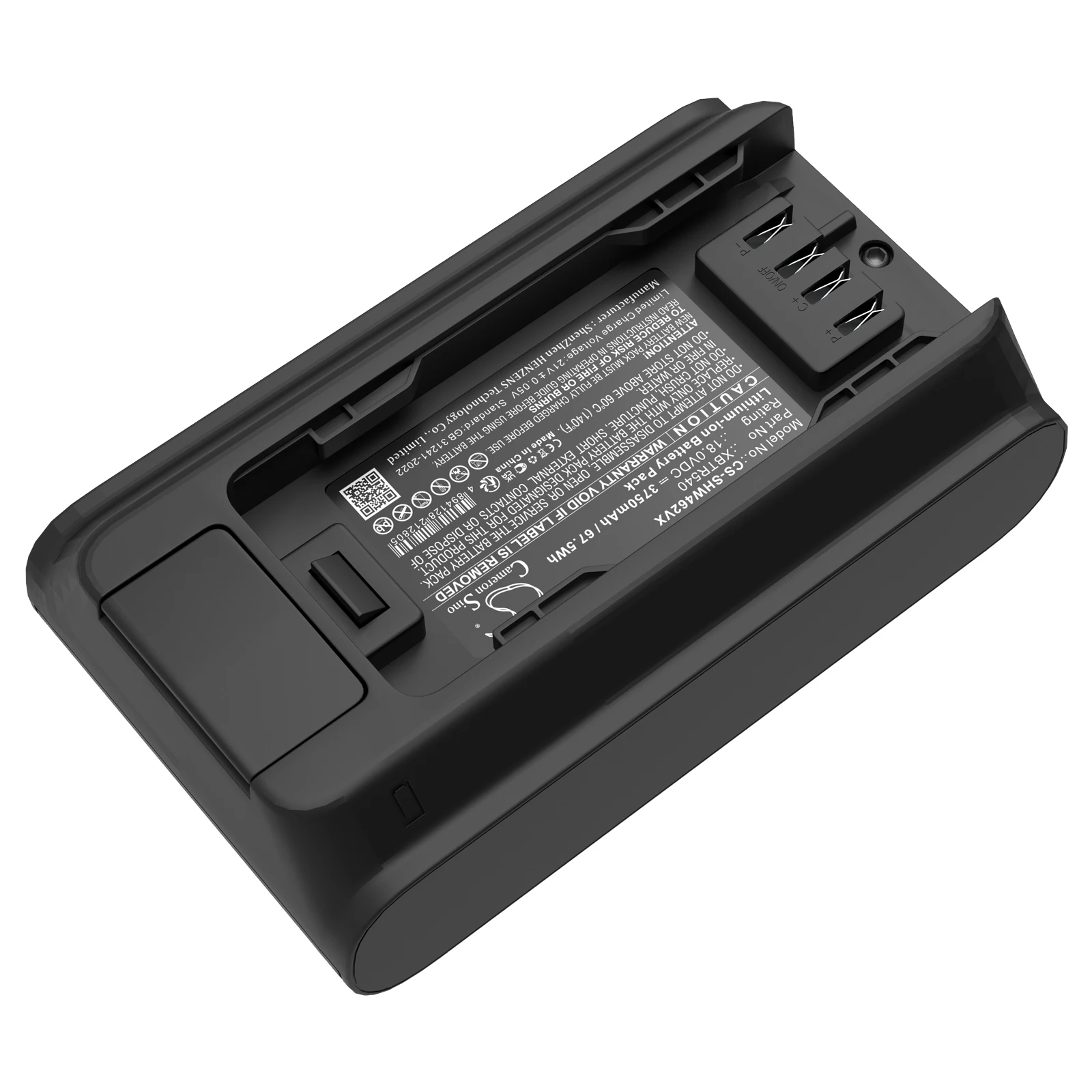 CS Replacement Battery for Shark IW4624,IW4625 PN:XBTR540,XBTR540DC,XBTR540DCEU 3750mAh / 67.5Wh
CS Replacement Battery for Shark IW4624,IW4625 PN:XBTR540,XBTR540DC,XBTR540DCEU 3750mAh / 67.5Wh