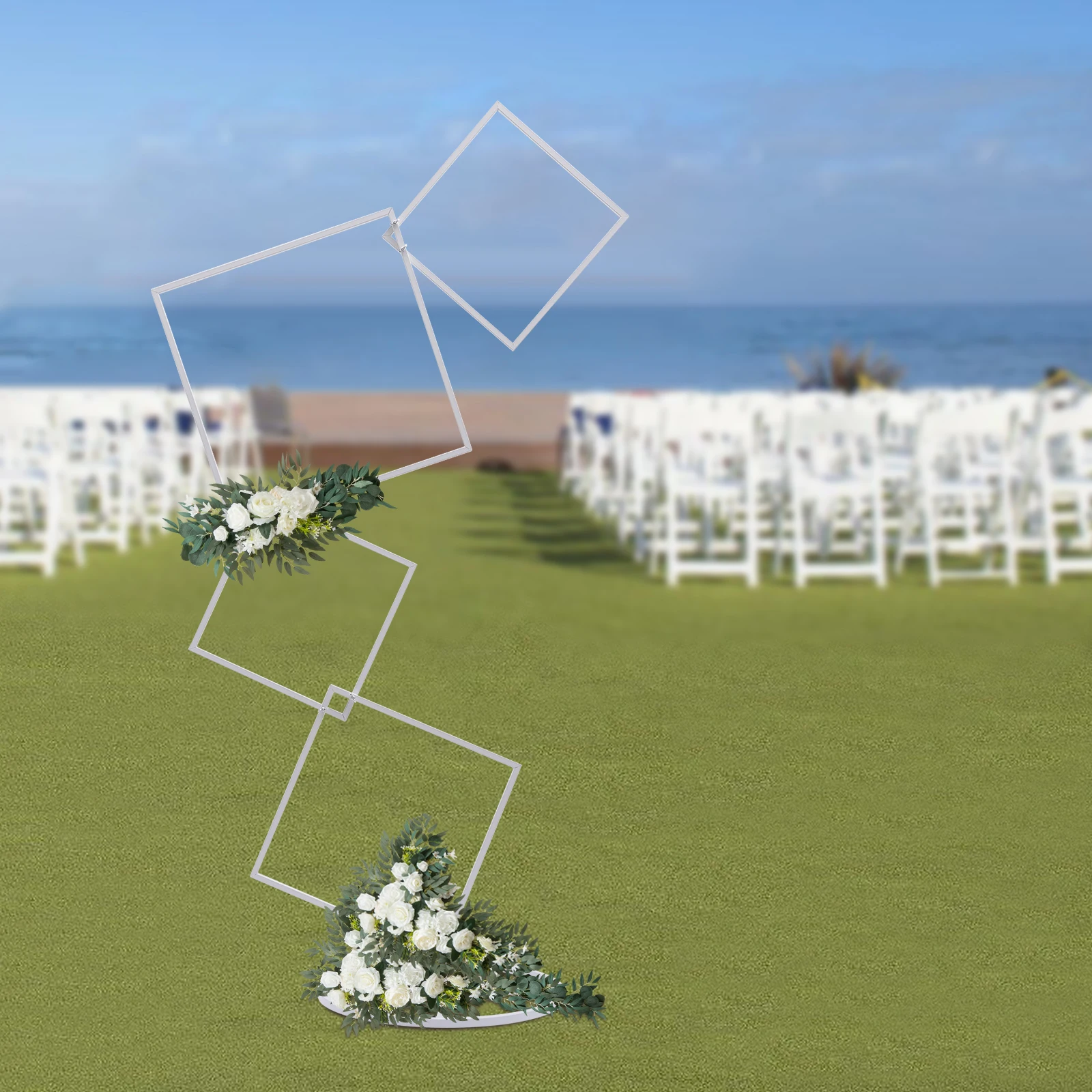 4-х уровневая металлическая свадебная арка, подставка для цветов, напольная квадратная рамка для воздушных шаров для домашнего декора, гостиной, столовой, кафе-бара
4-х уровневая металлическая свадебная арка, подставка для цветов, напольная квадратная рамка для воздушных шаров для домашнего декора, гостиной, столовой, кафе-бара