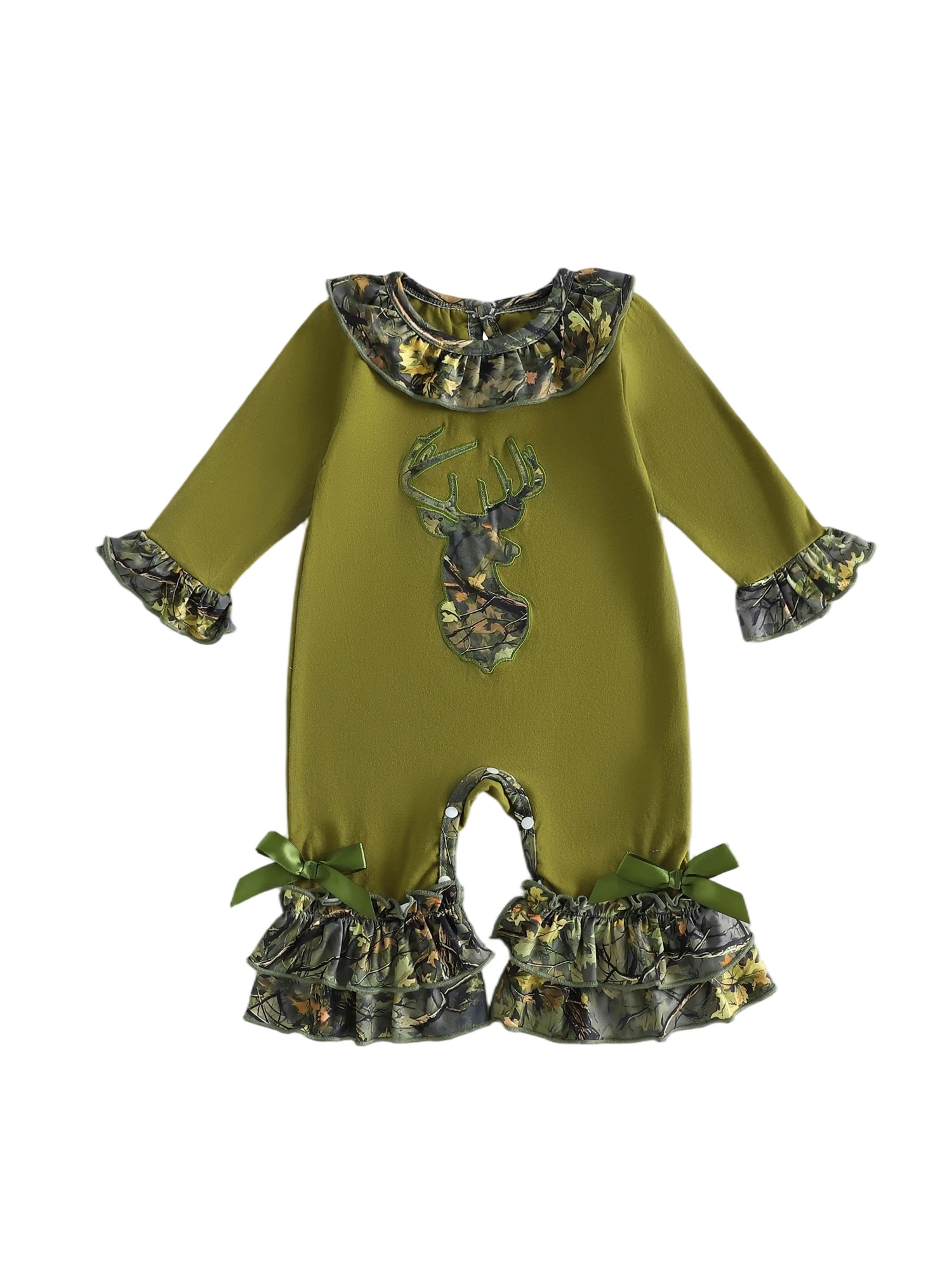 Adorable Baby Girl Autumn Romper with Cute Deer Head Embroidery Stylish Ruffles and Long Sleeves - Perfect Infant Outfit
Adorable Baby Girl Autumn Romper with Cute Deer Head Embroidery Stylish Ruffles and Long Sleeves - Perfect Infant Outfit