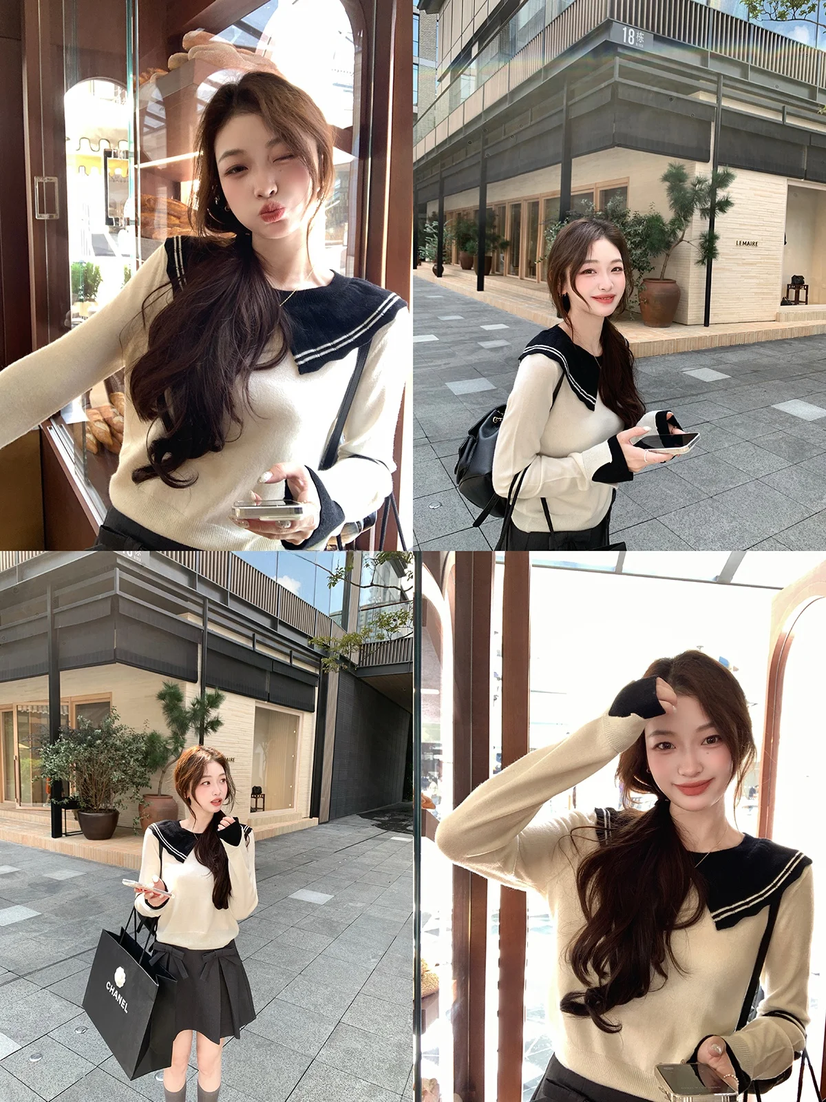 ThePeachOfficial Gentle Color Block Doll Collar Knitted Woolen Top Women's Comfortable Loose Fit Autumn Winter Fashion Sweater
ThePeachOfficial Gentle Color Block Doll Collar Knitted Woolen Top Women's Comfortable Loose Fit Autumn Winter Fashion Sweater