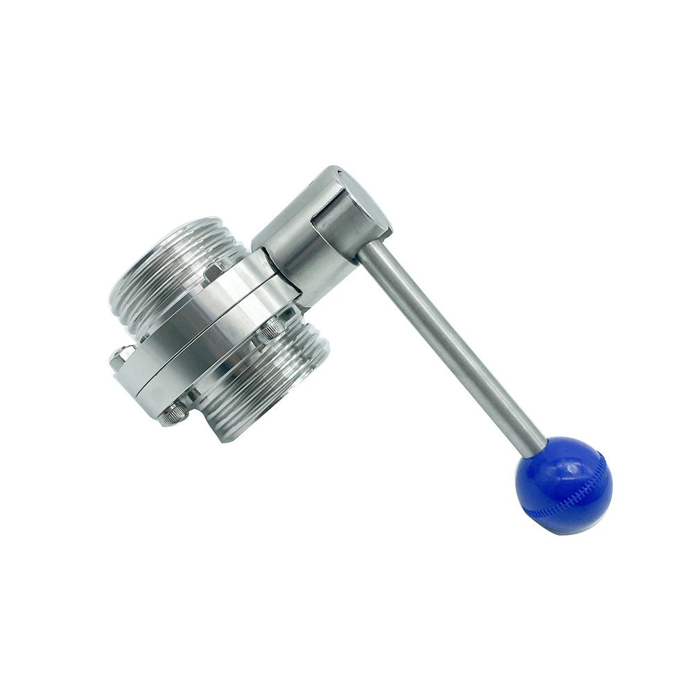 Hygienic Stainless Steel SS316L SS304 SMS 1/2 Inch 12.7MM Manual Male Thread Butterfly Valve with Pull Round Handle High Quality
Hygienic Stainless Steel SS316L SS304 SMS 1/2 Inch 12.7MM Manual Male Thread Butterfly Valve with Pull Round Handle High Quality