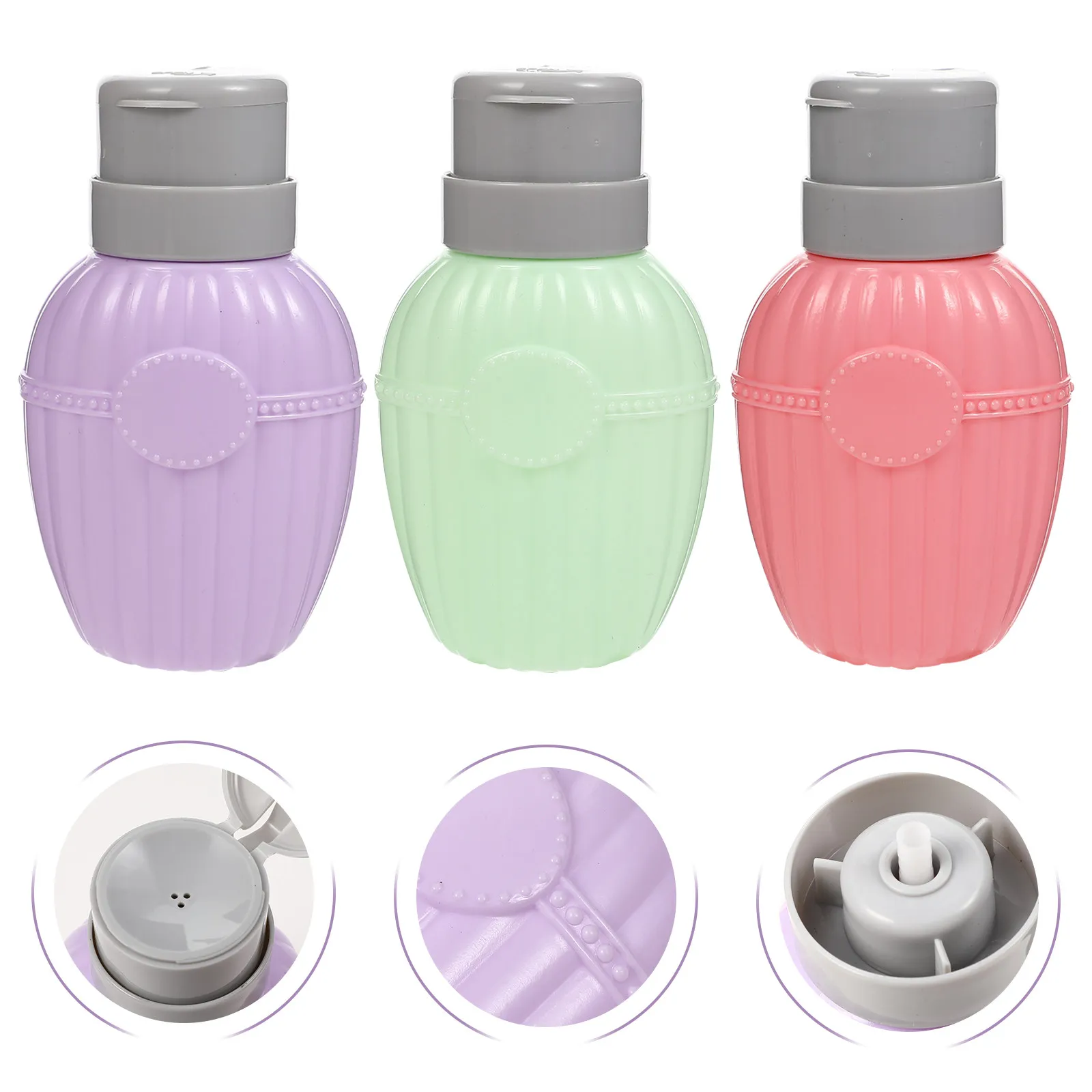 3Pcs Nail Polish Remover Bottles Compact Portable Press Pump Empty Manicure Dispenser Liquid Container Nail Art Tools
3Pcs Nail Polish Remover Bottles Compact Portable Press Pump Empty Manicure Dispenser Liquid Container Nail Art Tools