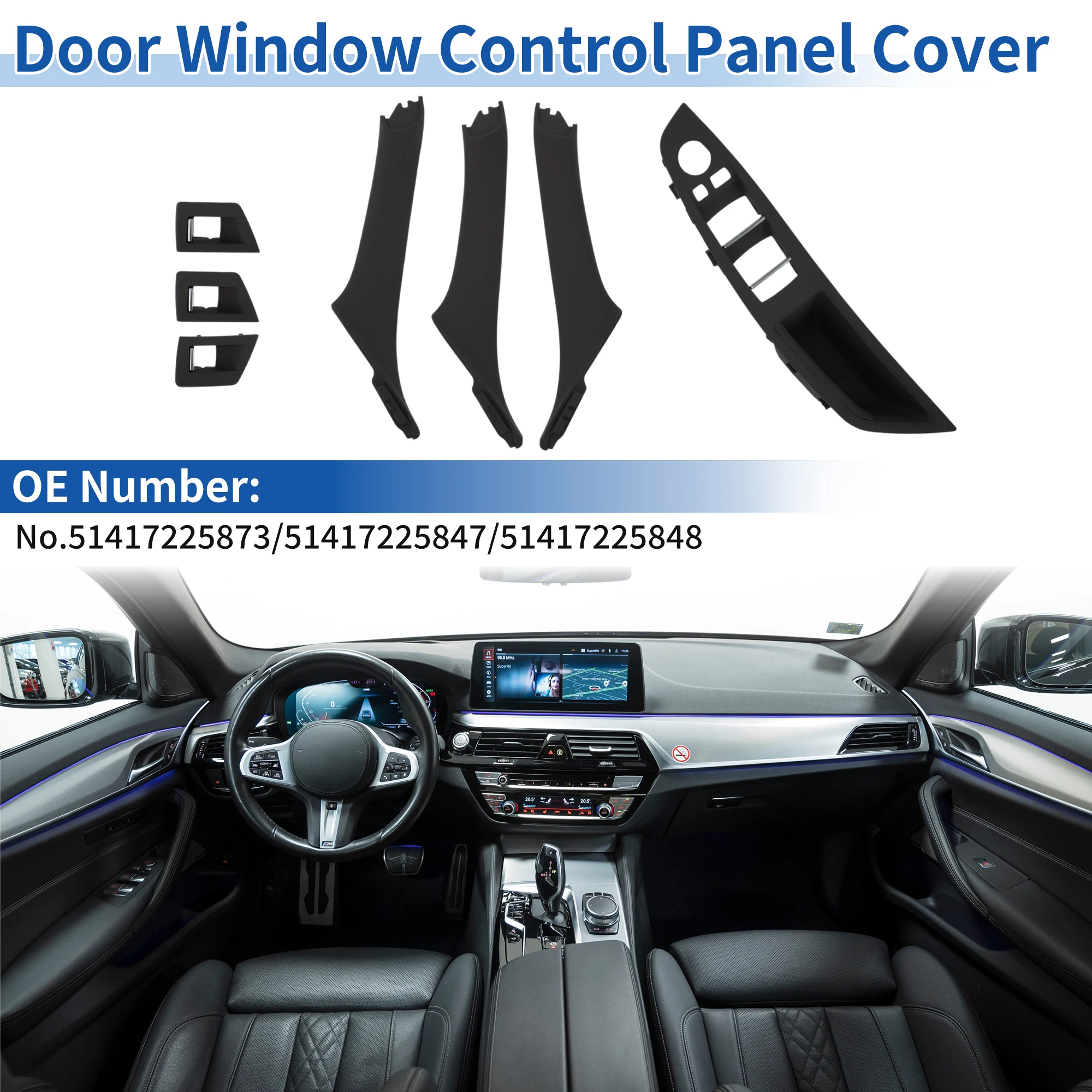 UXCELL 1 комплект крышки панели управления окном боковой двери RHD для BMW 5 серии No 51417225873
UXCELL 1 комплект крышки панели управления окном боковой двери RHD для BMW 5 серии No 51417225873