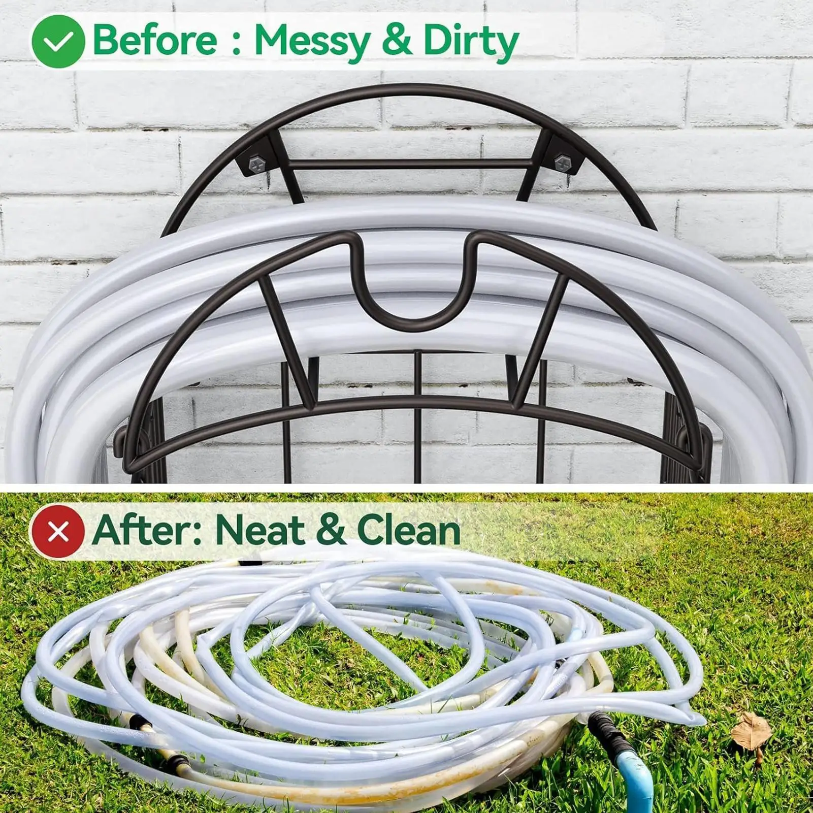 Wall Mounted Garden Hose Holder Sturdy Hose Stand Heavy Duty Pipe Shelf Rack For Outdoor Pool Extension Cords Garage Outside
Wall Mounted Garden Hose Holder Sturdy Hose Stand Heavy Duty Pipe Shelf Rack For Outdoor Pool Extension Cords Garage Outside