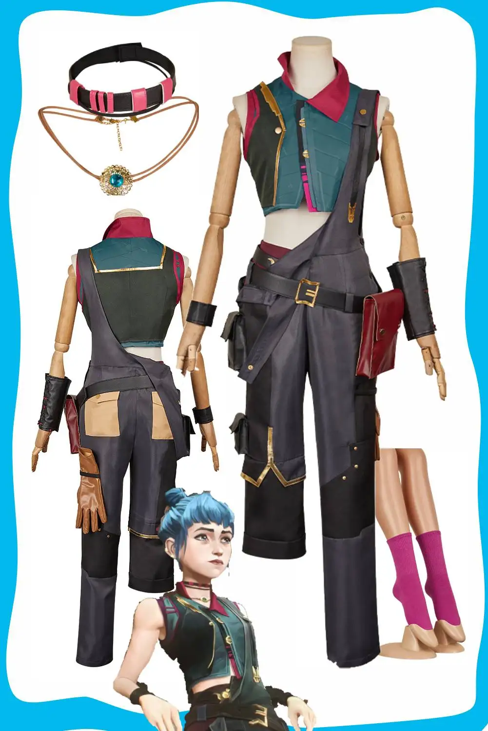 Young Arcane Jinx Powder Cosplay Clothing Disguise 2024 Game LoL TV 2 Costume Adult Women Roleplay Fancy Dress Up Party Outfits
Young Arcane Jinx Powder Cosplay Clothing Disguise 2024 Game LoL TV 2 Costume Adult Women Roleplay Fancy Dress Up Party Outfits