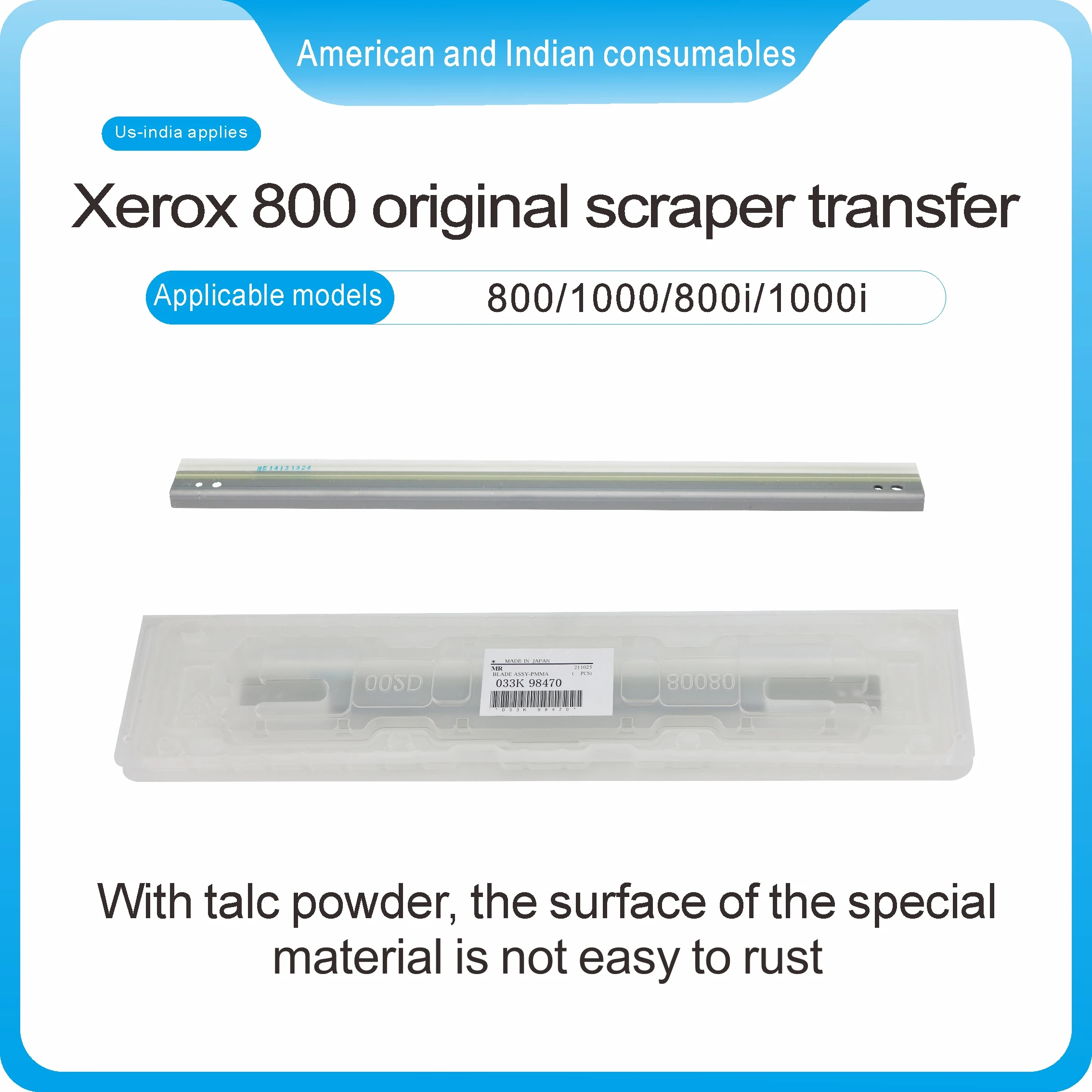 Копировальный ремень для Xerox800/1000/800i/1000i оригинальный и аутентичный чистящий Blade800/1000/800i/1000i детали высокого качества
Копировальный ремень для Xerox800/1000/800i/1000i оригинальный и аутентичный чистящий Blade800/1000/800i/1000i детали высокого качества