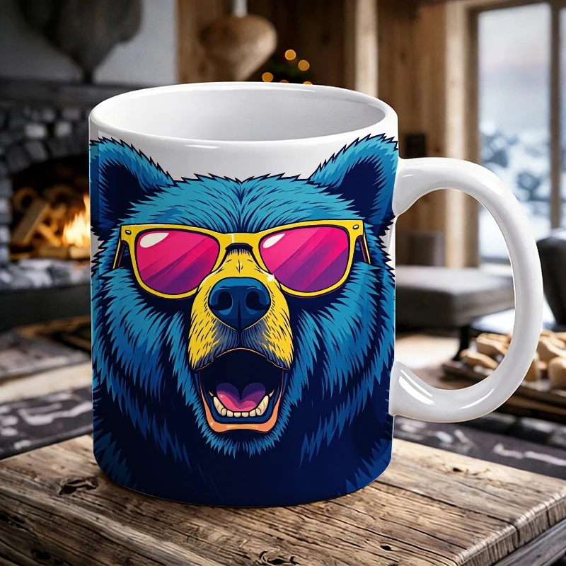 Cool Bear With Sunglasses Mug, Trendy Street Style Grizzly Ceramic Cup, Coffee Mug, Milk Cup, Office Tea Cup, Gift for Friends
Cool Bear With Sunglasses Mug, Trendy Street Style Grizzly Ceramic Cup, Coffee Mug, Milk Cup, Office Tea Cup, Gift for Friends