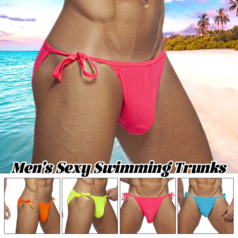 Summer Mens Sexy Low Rise Bikini Thong Briefs Breathable Cool Low-Rise Briefs Casual Beach Swimwear Mens Thong Underwear New 
Summer Mens Sexy Low Rise Bikini Thong Briefs Breathable Cool Low-Rise Briefs Casual Beach Swimwear Mens Thong Underwear New