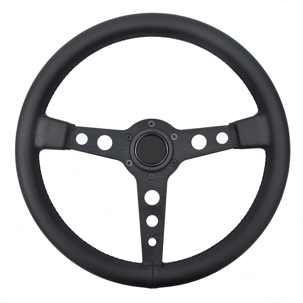 350MM Quick Release Replacement Steering Wheel Black Spoke Suede/Genuine Leather Modified Steering Wheel With 6 Holes
350MM Quick Release Replacement Steering Wheel Black Spoke Suede/Genuine Leather Modified Steering Wheel With 6 Holes