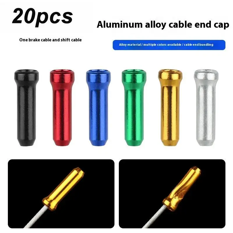 New 20Pcs Multiple Colors Aluminum Alloy Bicycle Brake Shifter Inner Cable Tips Crimps End Cap Cable Line Core Cap Cover Gear
New 20Pcs Multiple Colors Aluminum Alloy Bicycle Brake Shifter Inner Cable Tips Crimps End Cap Cable Line Core Cap Cover Gear