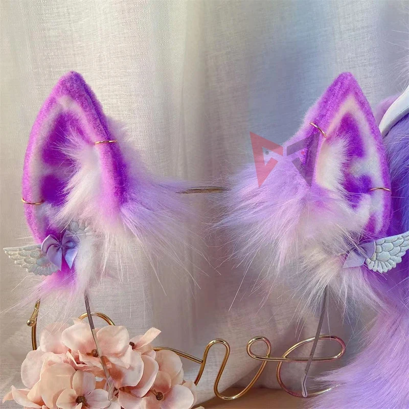 CyNew Handmade Work Purple Fox Ears Hairhoop Tail Necklace Earrings Cosplay Carnaval Gothic Lolita Acessories Headwear
CyNew Handmade Work Purple Fox Ears Hairhoop Tail Necklace Earrings Cosplay Carnaval Gothic Lolita Acessories Headwear