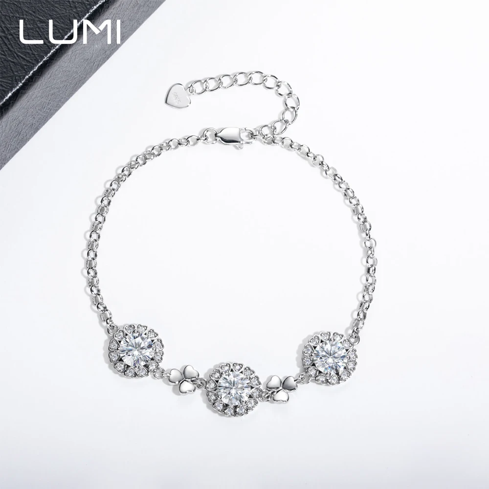 Cute Sunflower Shape 23cm Adjustable Bracelet 1cctw Moissanite S925 Sterling Silver Hand Chain Fine Jewelry for Women Men
Cute Sunflower Shape 23cm Adjustable Bracelet 1cctw Moissanite S925 Sterling Silver Hand Chain Fine Jewelry for Women Men