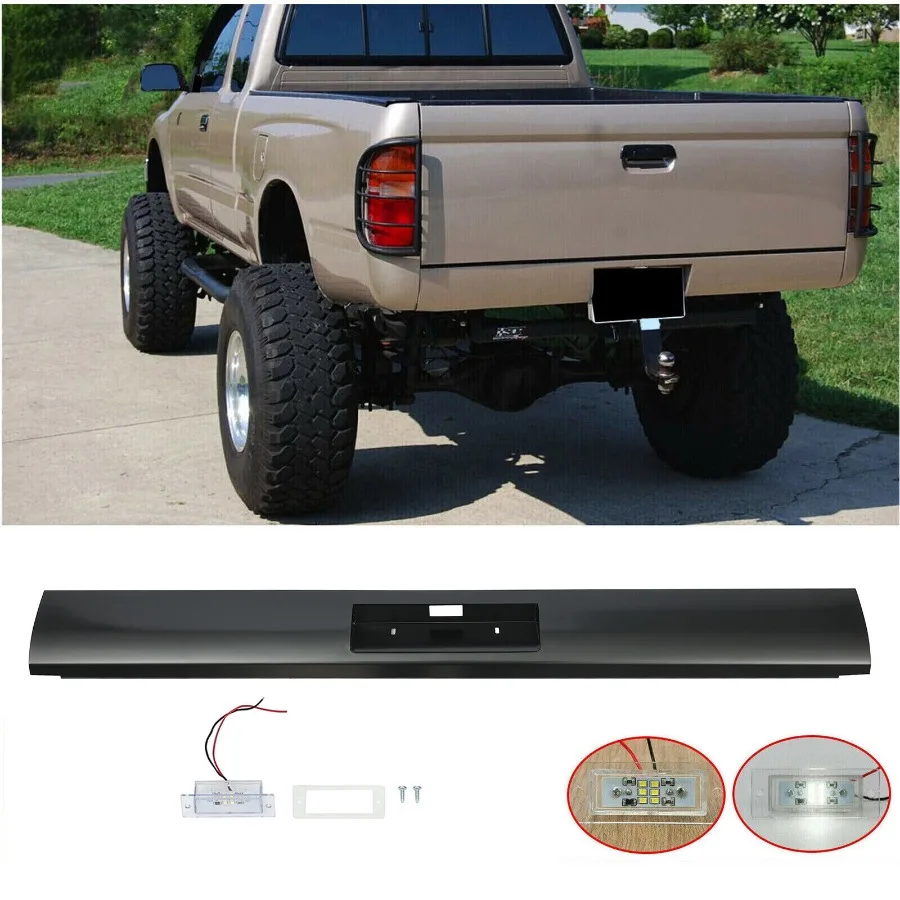 Steel Rear Bumper Roll Pan w/LED License Plate Lamp For Tacoma 1995-2004
Steel Rear Bumper Roll Pan w/LED License Plate Lamp For Tacoma 1995-2004