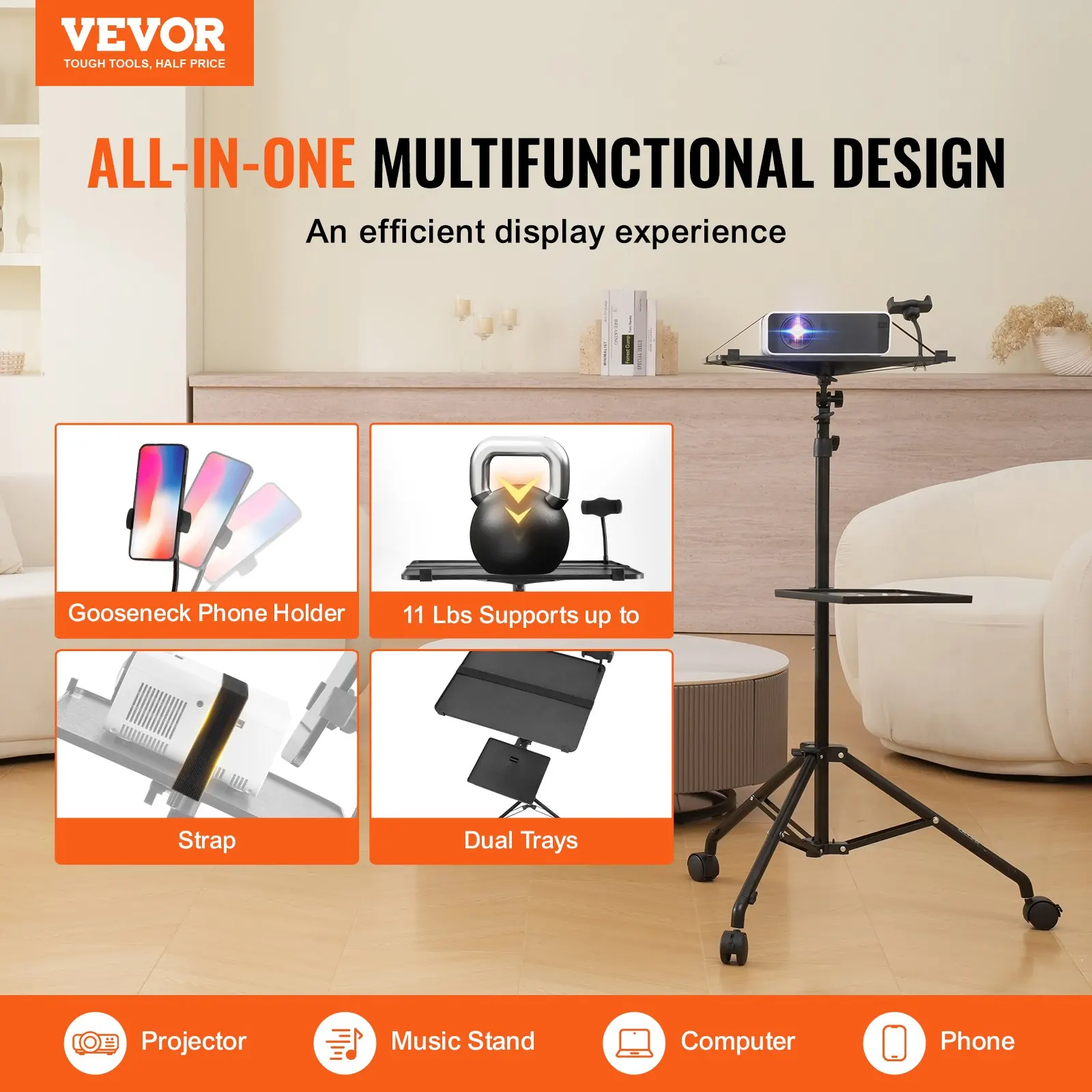 Projector Stand With Wheels, Laptop Stand Tripod Adjustable Height From 31.3 To 67.3", Projector Tripod Stand With 2 Trays &
Projector Stand With Wheels, Laptop Stand Tripod Adjustable Height From 31.3 To 67.3", Projector Tripod Stand With 2 Trays &