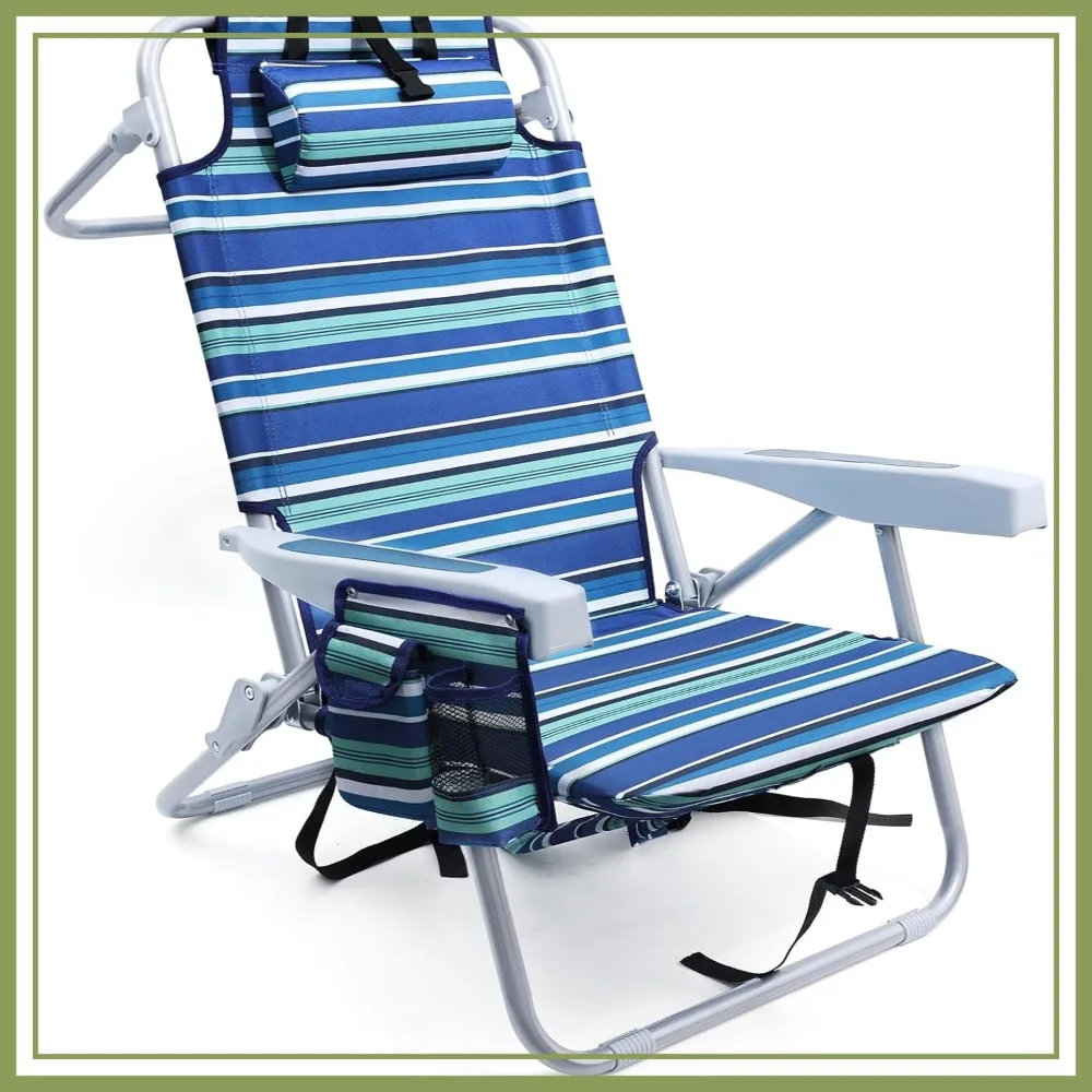 Portable Folding Beach Chair for Adults, Heavy Duty 350LBS Capacity, Lay Flat with Backpack Straps and Cooler Pouch, Blue/Cyan
Portable Folding Beach Chair for Adults, Heavy Duty 350LBS Capacity, Lay Flat with Backpack Straps and Cooler Pouch, Blue/Cyan