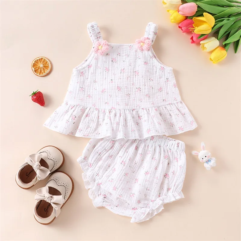 Listenwind Cute Baby Girls Shorts Set, Sleeveless Floral Camisole Tops with Elastic Waist Shorts Summer Casual Outfit
Listenwind Cute Baby Girls Shorts Set, Sleeveless Floral Camisole Tops with Elastic Waist Shorts Summer Casual Outfit