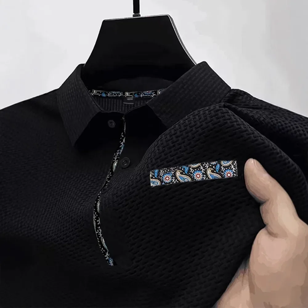 High Quality Summer New Trendy Casaul Short Sleeved T-shirt Polo Collar Men Tee
High Quality Summer New Trendy Casaul Short Sleeved T-shirt Polo Collar Men Tee