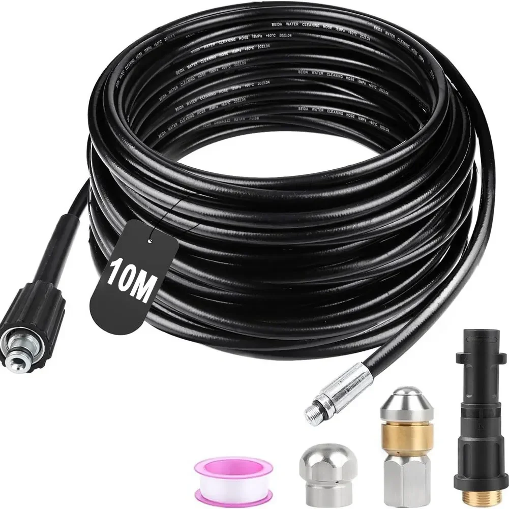 10m 180 bar pipe pressure cleaning hose set drain cleaning hose with nozzle for home kitchen and bathroom
10m 180 bar pipe pressure cleaning hose set drain cleaning hose with nozzle for home kitchen and bathroom