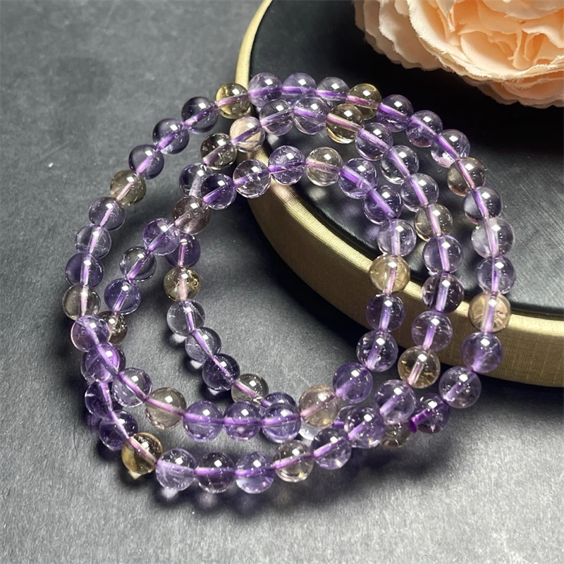 6.5MM Natural Ametrine Tirple Circle Bracelet Gemstone Crystal Jewelry For Women Healing Reiki Bohemia Holiday Gift 1pcs
6.5MM Natural Ametrine Tirple Circle Bracelet Gemstone Crystal Jewelry For Women Healing Reiki Bohemia Holiday Gift 1pcs