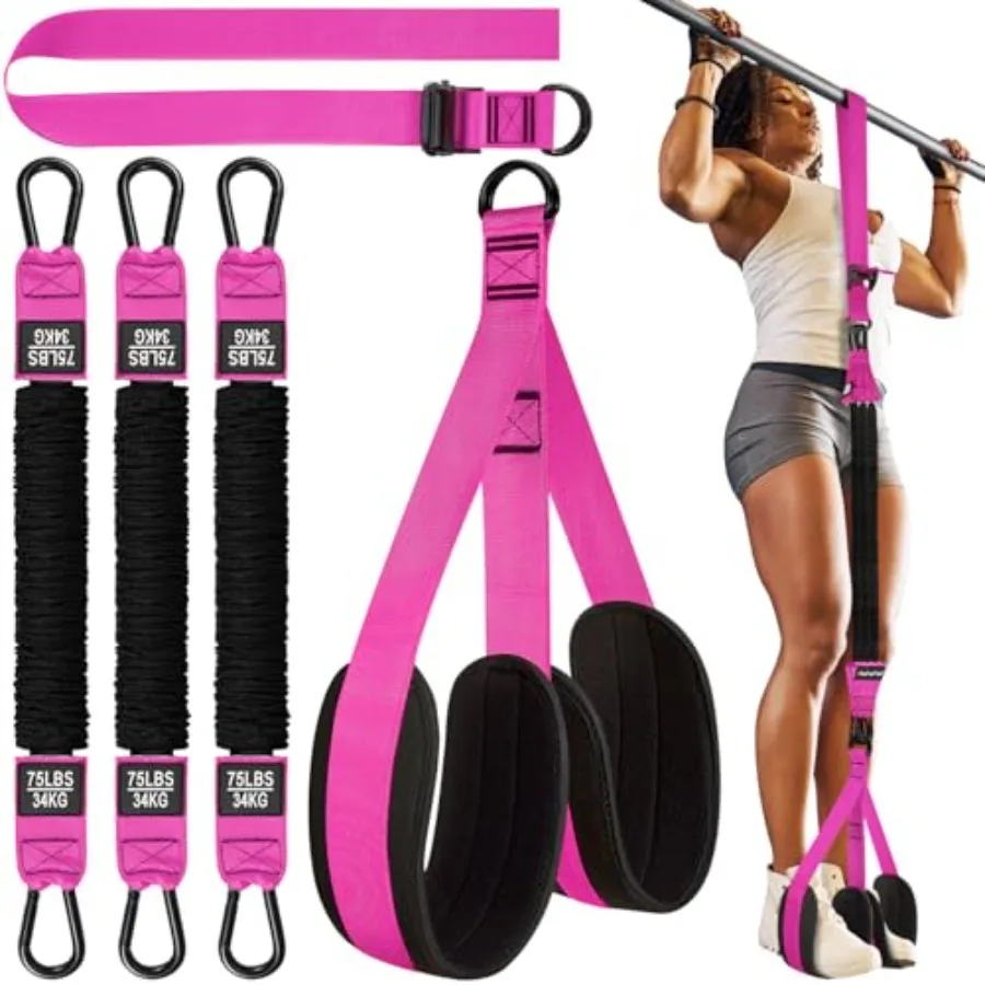 Two Foots Pull Up Assistance Bands Heavy Duty Resistance Band for Pull Up Bar Adjustable Weight/Size with Fabric Feet/Knee Rest
Two Foots Pull Up Assistance Bands Heavy Duty Resistance Band for Pull Up Bar Adjustable Weight/Size with Fabric Feet/Knee Rest